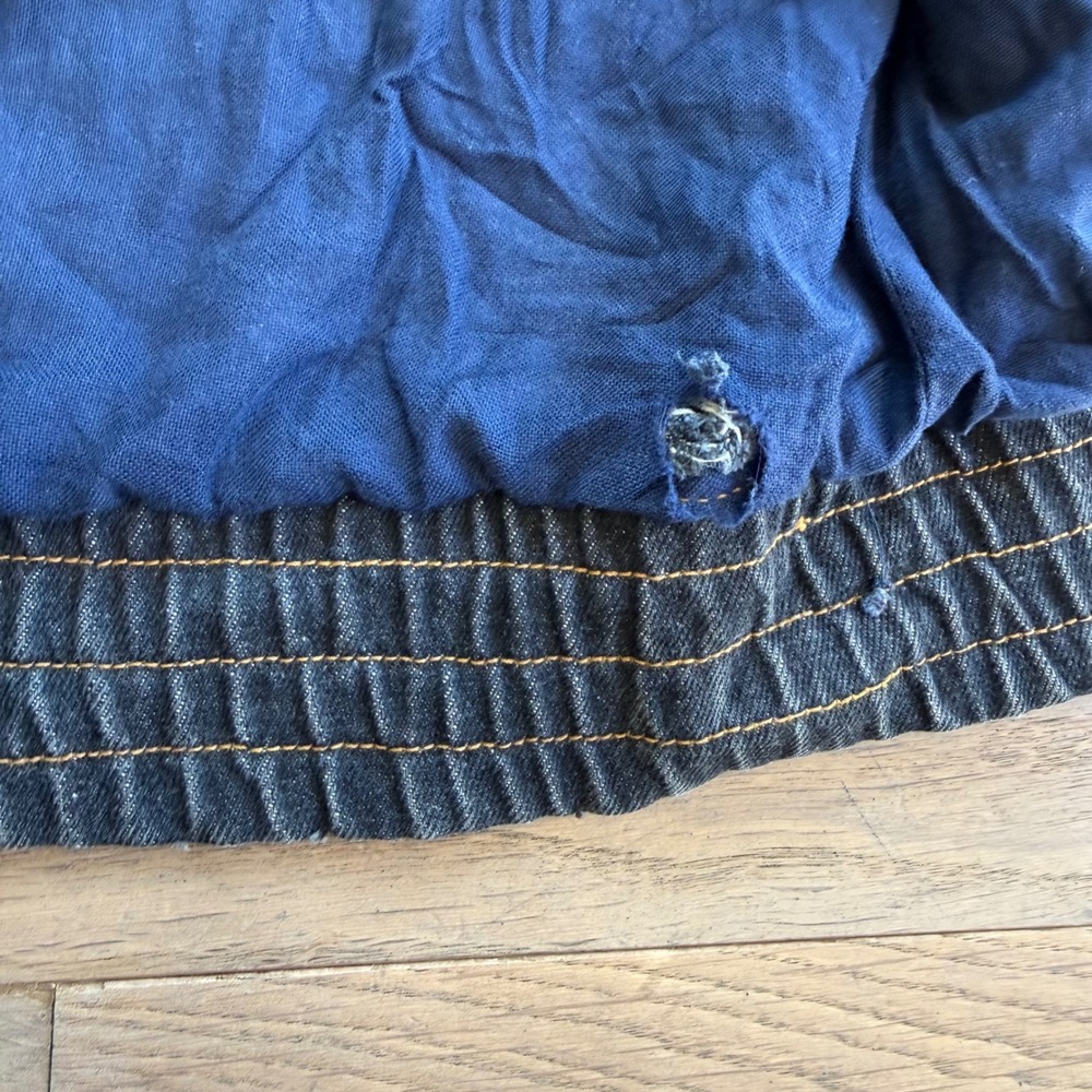 Vintage Concept II Denim‎ Patchwork Bomber Jacket Southwestern Geometric Mens L - Picture 8 of 11